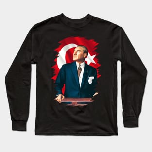 Mustafa Kemal Ataturk Long Sleeve T-Shirt